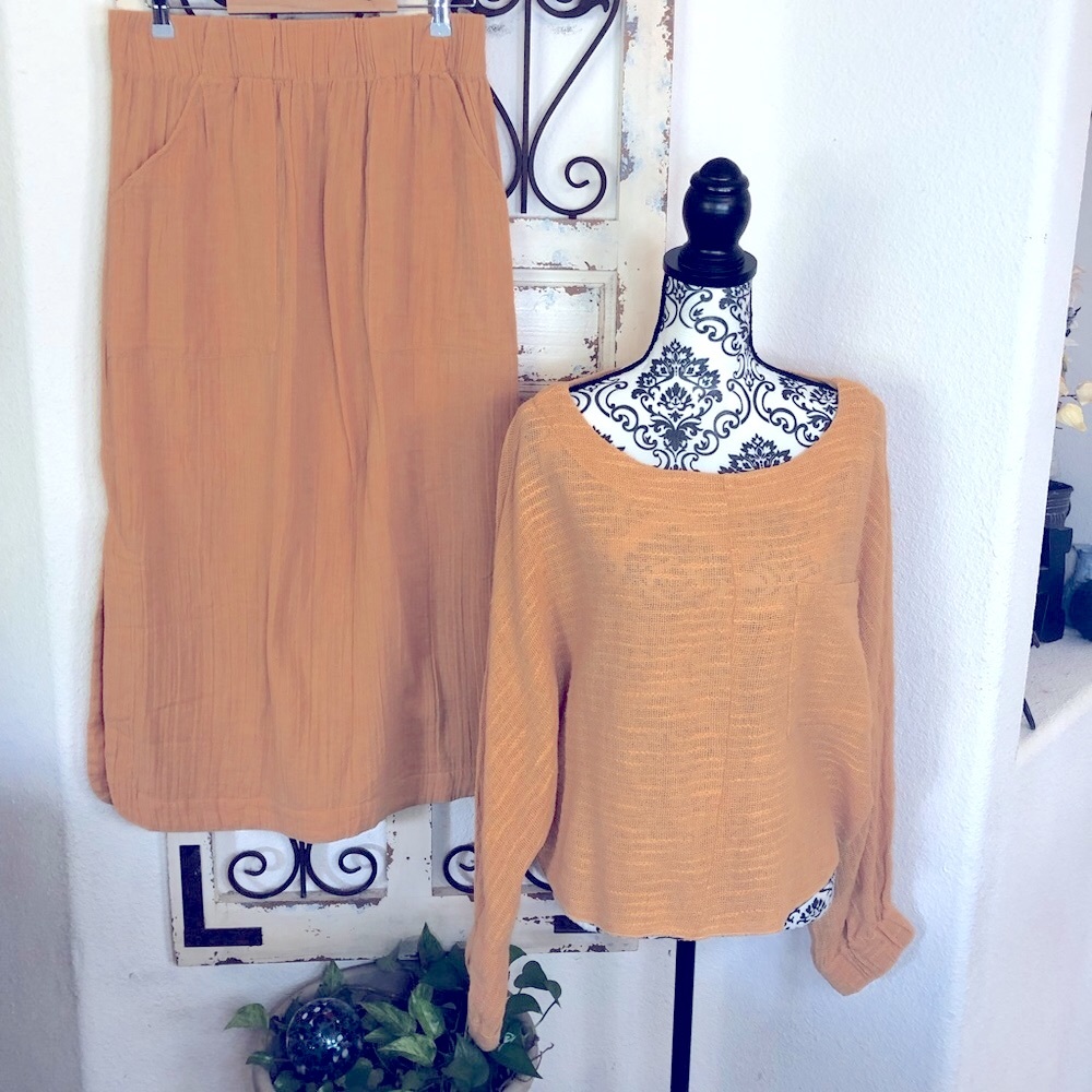 Free People Maxi Skirt Set size Large